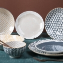 Serwis obiadowy 18-częściowy z porcelany dla 6 osób Soho Środki