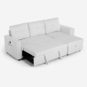 Sofa do spania dla 3 osob z półką z USB-C, biblioteka Civis 