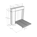 Łóżko chowane podwójne 160x190cm z kolumną i szafkami Kentaro Model
