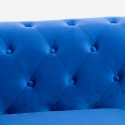 Sofa Chesterfield z aksamitu, 3-osobowy, styl klasyczny vintage, Norwich Rabaty