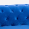 Sofa Chesterfield z aksamitu, 3-osobowy, styl klasyczny vintage, Norwich Rabaty