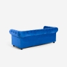 Sofa Chesterfield z aksamitu, 3-osobowy, styl klasyczny vintage, Norwich Sprzedaż