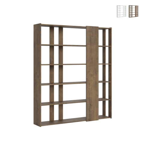 Regał biurowy salonowy design dwustronny 6 półek 78x36x204 Kato D Promocja