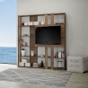 Regał z szafką na TV, 6 półek, nowoczesny design, 178x36x204, Kato L Stan Magazynowy