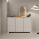 Nowoczesna komoda trzydrzwiowa do salonu i kuchni 130x40x83 Lumina Sprzedaż