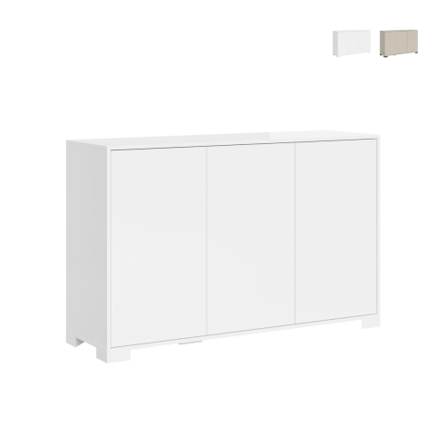 Nowoczesna komoda trzydrzwiowa do salonu i kuchni 130x40x83 Lumina Promocja