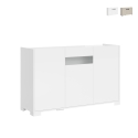 Nowoczesna komoda 3-drzwiowa z przyciemnianym szkłem 130x40x81 Riflesso Promocja