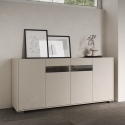 Nowoczesna komoda 4-drzwiowa z przydymionym szkłem 172x40x81 Riflesso Sprzedaż