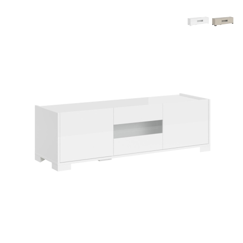 Szafka RTV 3-drzwiowa 130x40x40 nowoczesna do salonu Riflesso Promocja