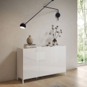 Minimalistyczna komoda 3-drzwiowa do salonu, jadalni lub przedpokoju 130x40x84 Solaria Sprzedaż