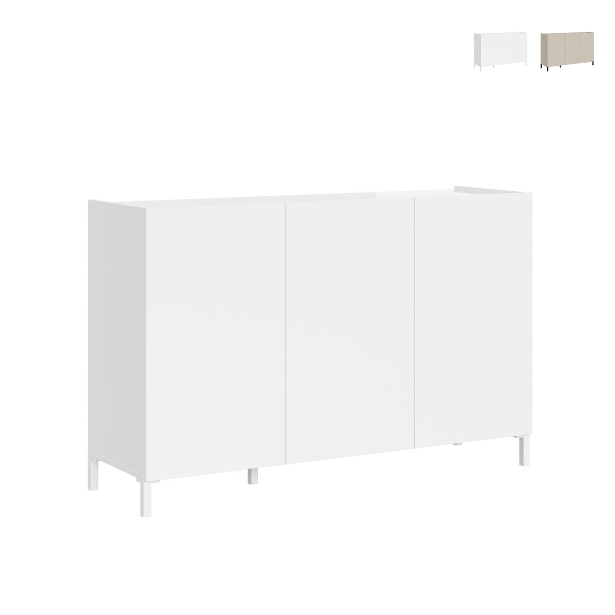 Minimalistyczna komoda 3-drzwiowa do salonu, jadalni lub przedpokoju 130x40x84 Solaria Promocja Minimalistyczna komoda 3-drzwiowa do salonu, jadalni lub przedpokoju 130x40x84 Solaria Promocja