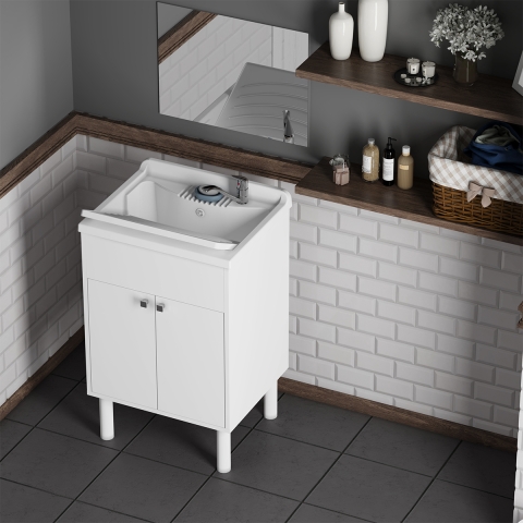 Zestaw łazienkowy z umywalką i lustrem filolucido 60x45cm Negrari COMP 4 Promocja