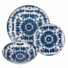Zestaw naczyń stołowych 18 sztuk w stylu orientalnym japońskim The Blue Oferta