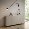 Komoda 3 drzwi i 4 szuflady nowoczesny minimalizm 174x40x84 Solaria Sprzedaż