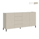 Komoda 3 drzwi i 4 szuflady nowoczesny minimalizm 174x40x84 Solaria Promocja
