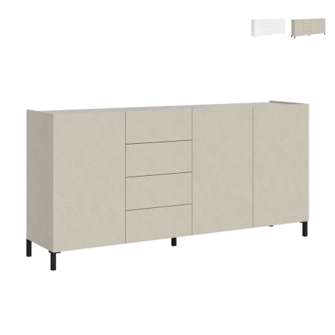 Komoda 3 drzwi i 4 szuflady nowoczesny minimalizm 174x40x84 Solaria Promocja