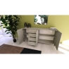 Komoda 3 drzwi i 4 szuflady nowoczesny minimalizm 174x40x84 Solaria Stan Magazynowy