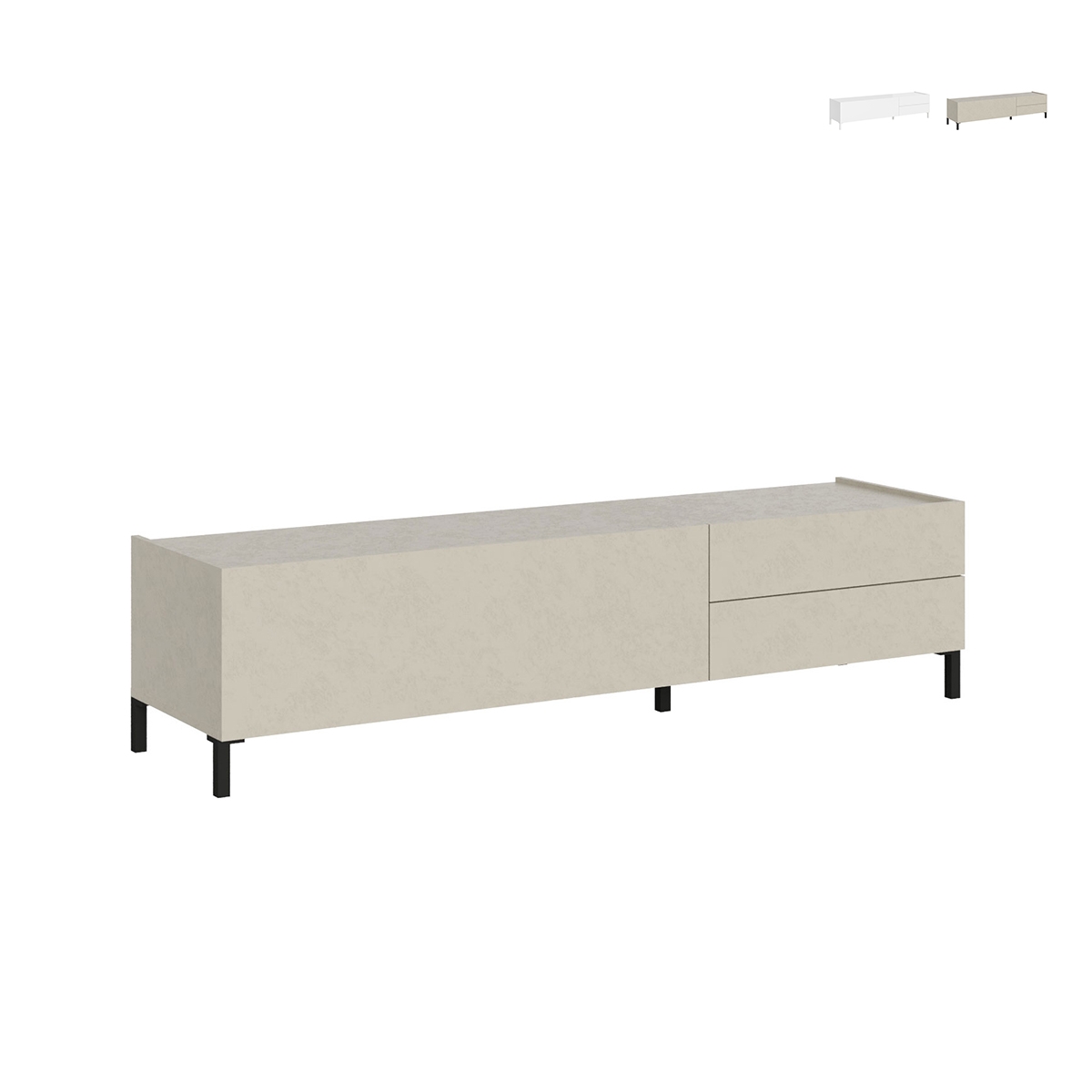 Szafka RTV minimalna 1 wnęka i 2 szuflady salonowa 160x42x40 Solaria Promocja Szafka RTV minimalna 1 wnęka i 2 szuflady salonowa 160x42x40 Solaria Promocja