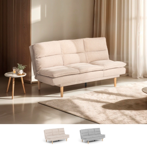 Divano letto clic clac 2 posti in tessuto con schienale reclinabile LivraSofa łóżko po kliknięciu 2 miejsca w materiale z opus P