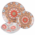 Zestaw 18-częściowy porcelanowy zestaw stołowy z dekoracyjnymi talerzami w stylu egzotycznym Casablanca Sprzedaż