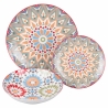 Zestaw 18-częściowy porcelanowy zestaw stołowy z dekoracyjnymi talerzami w stylu egzotycznym Casablanca Oferta