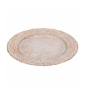 Zestaw 6 podkładek stołowych 33 cm z eleganckim złoto-białym wzorem Drop Promocja