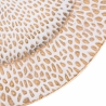 Zestaw 6 podkładek stołowych 33 cm z eleganckim złoto-białym wzorem Drop Sprzedaż