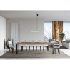 Stół rozkładany industrialny metal drewno dla 18 osób 90×180-440 Everyday Oferta