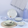 Zestaw obiadowy 18-częściowy z porcelany w stylu naturalnym Spring City Sprzedaż