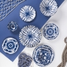 Zestaw naczyń stołowych 18 sztuk w stylu orientalnym japońskim The Blue Sprzedaż