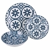 Zestaw naczyń stołowych 18 sztuk design śródziemnomorski porcelana Paxos Oferta
