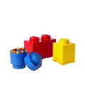 Zestaw 3 pojemników niebieski czerwony żółty LEGO Storage Brick Multi Pack Promocja