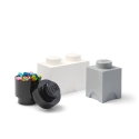 Zestaw 3 pojemników biały czarny szary LEGO Storage Brick Multi Pack Promocja