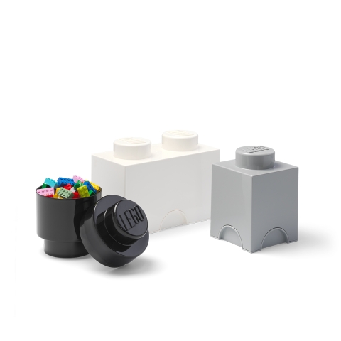 Zestaw 3 pojemników biały czarny szary LEGO Storage Brick Multi Pack Promocja