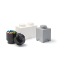 Zestaw 3 pojemników biały czarny szary LEGO Storage Brick Multi Pack Promocja