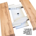 Konsola rozkładana nowoczesny design dla 10 osób 90x42-198 Isotta Small 