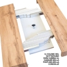 Konsola rozkładana w stylu industrialnym minimalnym 90x40-196 Tecno Small Koszt