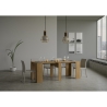 Kompaktowy, rozkładany stół z naturalnego drewna 90x48-204 Basic Small Sprzedaż