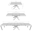 Nowoczesny stół rozkładany z krzyżowymi nogami z drewna 90x180-440 Volantis Katalog