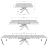 Nowoczesny stół rozkładany z krzyżowymi nogami z drewna 90x180-440 Volantis Katalog