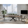 Stół rozkładany w stylu industrialnym, antracytowy, drewno 90x180-440 Famas Oferta