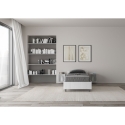Łóżko pojedyncze z pojemnikiem 80x190 białe drewno Nuamo Oferta