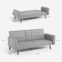 Rozkładana sofa dwuosobowa z uchylnymi oparciami i podłokietnikiem na napoje Ember 