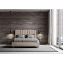 Łóżko dwuosobowe z pojemnikiem i tapicerowaną ramą 160x210 Agueda Oferta