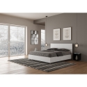 Łóżko podwójne 160x190 nowoczesny design białe z stelażem i wezgłowiem Demas Oferta