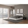 Łóżko podwójne 160x190 nowoczesny design białe z stelażem i wezgłowiem Demas Oferta