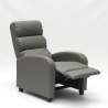 Fotel relaksacyjny z materiału skóropodobnego wysuwanym podnózkiem Alice Cena