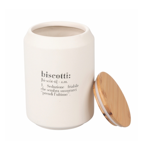 Ceramiczny pojemnik na ciastka z bambusową pokrywką 12,5x18 Victionary Promocja