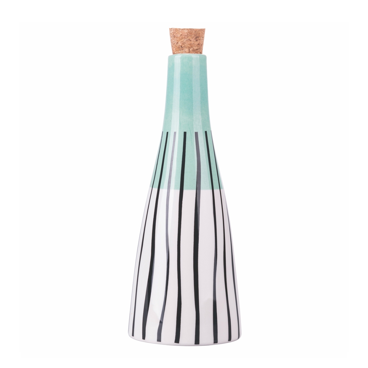 Karafka na oliwę ceramiczna 532 ml piramidalny design, korek z korka Venice Lido Promocja Karafka na oliwę ceramiczna 532 ml piramidalny design, korek z korka Venice Lido Promocja