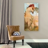 Obraz na płótnie canvas z kobietą i floralnym wzorem Lato Alphonse Mucha Sprzedaż